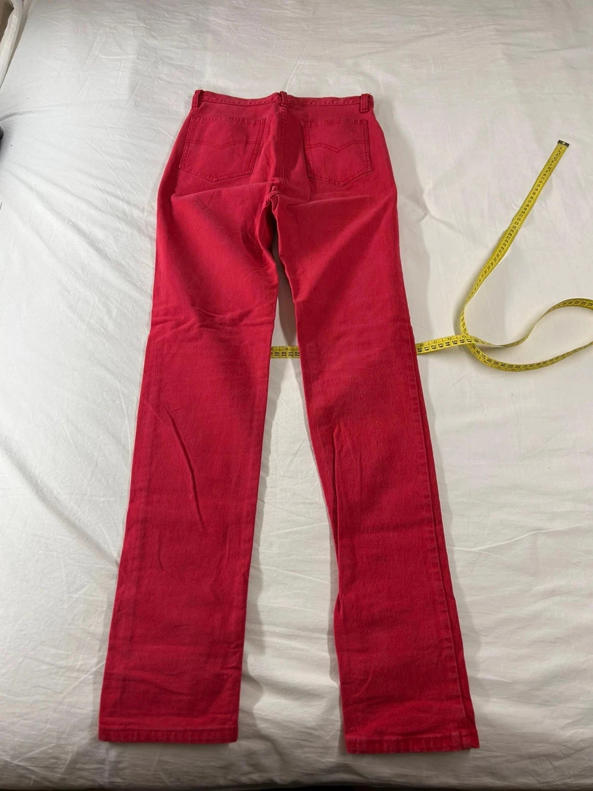 Rode vintage hoge taille jeans – photo 10